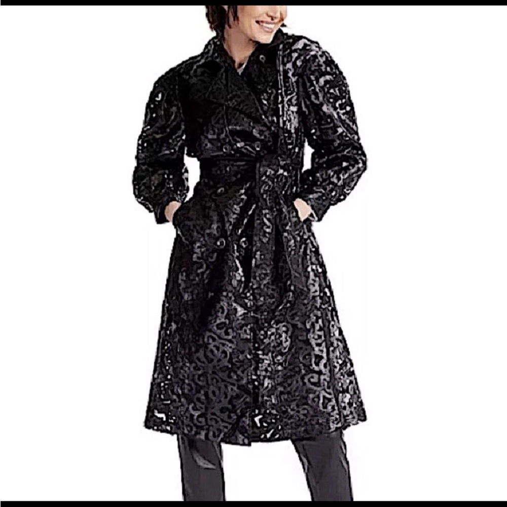 Black Lace Long Trench Coat - Women. New With Tag. - Picture 8 of 8